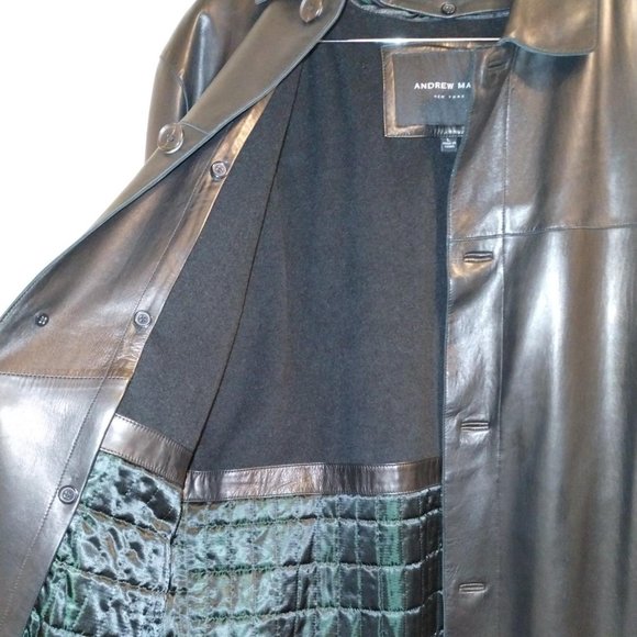 Andrew Marc - 3/4 length leather Jacket Size L - Picture 4 of 9
